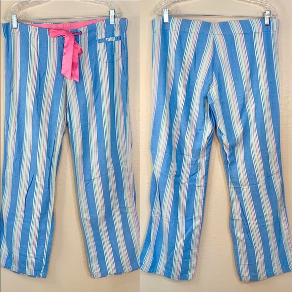 Pink Victoria Secret Y2K Blue With Rainbow Pajama Bottoms - Size Small